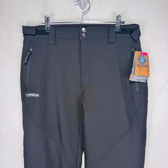 Magellan‎ Mag Outerwear Softshell Pants Women Medium Black Ski Rain Fleece Lined - Picture 2 of 9